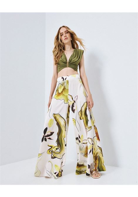 Pantaloni a gamba larga stampati ACCESS fashion | 63-5109-001LIME